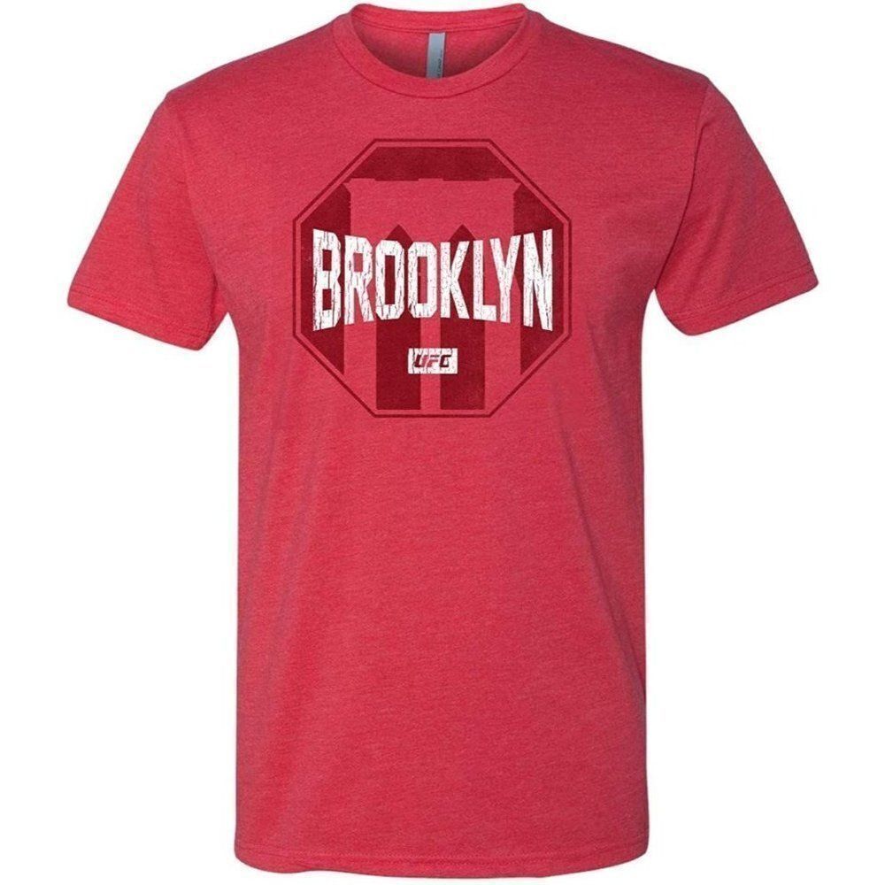 UFC Brooklyn Short Sleeve T Shirt  XL Red  Cotton